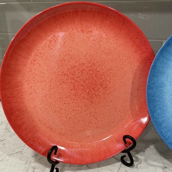 SET 4 BRIGHT MULTI Color 11” Dinner Plates Melamine Panama Jack Fiesta O - Picture 5 of 10